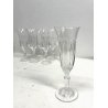 SET 8 FLUTE CRISTALLO MOLATO BOEMIA VINTAGE BOHEMIAN CRYSTAL GLASS ø 7 x 20,5 cm