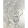 SET 8 FLUTE CRISTALLO MOLATO BOEMIA VINTAGE BOHEMIAN CRYSTAL GLASS ø 7 x 20,5 cm
