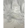 SET 8 FLUTE CRISTALLO MOLATO BOEMIA VINTAGE BOHEMIAN CRYSTAL GLASS ø 7 x 20,5 cm