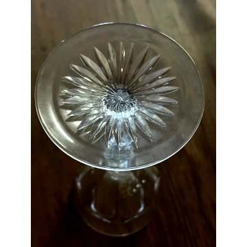 SET 10 CALICE ACQUA CRISTALLO MOLATO BOHEMIAN VINTAGE CRYSTAL GLASS ø 8,2x18 cm