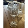 SET 10 CALICE VINO CRISTALLO MOLATO BOHEMIAN VINTAGE CRYSTAL GLASS ø 7,4x17,2 cm