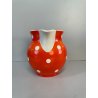 BROCCA LATTE CERAMICA Waechtersbach SMALTO ORANGE WHITE POLKA DOTS MODERNARIATO