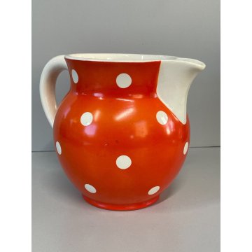 BROCCA LATTE CERAMICA Waechtersbach SMALTO ORANGE WHITE POLKA DOTS MODERNARIATO