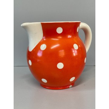 BROCCA LATTE CERAMICA Waechtersbach SMALTO ORANGE WHITE POLKA DOTS MODERNARIATO