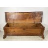 ANTICA CASSAPANCA 1800 LEGNO NOCE MASSELLO EPOCA PANCA BAULE 165X49 FORZIERE OLD