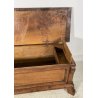 ANTICA CASSAPANCA 1800 LEGNO NOCE MASSELLO EPOCA PANCA BAULE 165X49 FORZIERE OLD