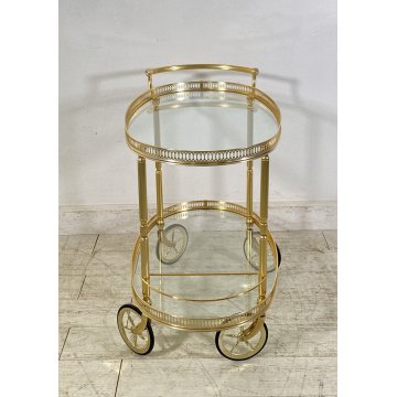 BAR CART DRINKS CARRELLO BAR MID CENTURY DESIGN PORTAVIVANDE 1970 OTTONE ITALY