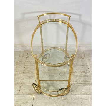 BAR CART DRINKS CARRELLO BAR MID CENTURY DESIGN PORTAVIVANDE 1970 OTTONE ITALY