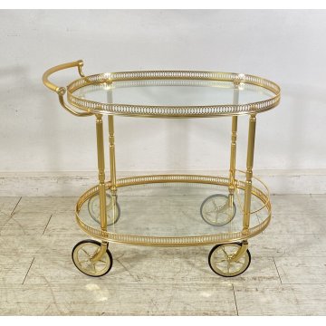 BAR CART DRINKS CARRELLO BAR MID CENTURY DESIGN PORTAVIVANDE 1970 OTTONE ITALY