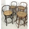 SET 6 SEDIE SGABELLI VINTAGE LEGNO CHAIR ANNI 70 MADE IN ITALY PAGLIA DI VIENNA 