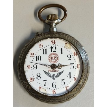 GRANDE ANTICO OROLOGIO TASCA Ferrovia Cronometro BP epoca '900 BIG POCKET WATCH