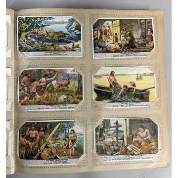 ALBUM VINTAGE FIGURINE Liebig VERDE COMPLETO 40 serie COPERTINA con USURA '40