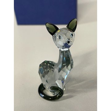 SCULTURA CRISTALLO SWAROVSKY Lovlots House of Cats Ines GATTO SIAMESE CRYSTAL