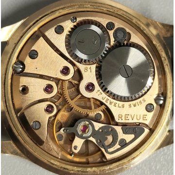 ANTICO OROLOGIO POLSO Revue 81 anni 60 MECCANICO vintage Old Wrist Watch MONTRE