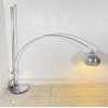 LAMPADA DA TERRA ARCO DESIGN ANNI 70 VINTAGE METALLO LUCE FLOOR LAMP PIANTANA
