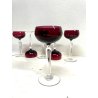 SET 6 BICCHIERI CALICI VINO CRISTALLO Val Saint Lambert ROSSO BORGOGNA 18 cm/h