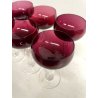 SET 6 BICCHIERI CALICI VINO CRISTALLO Val Saint Lambert ROSSO BORGOGNA 18 cm/h