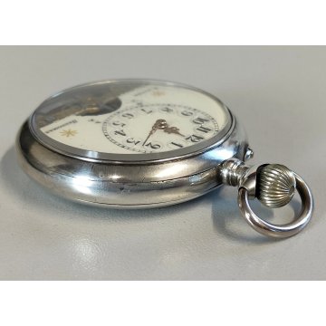 Hebdomas 8 days ANTICO OROLOGIO TASCA epoca 900 OLD SILVER POCKET WATCH taschino