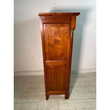 ANTICO SECRETAIRE IMPERO LEGNO NOCE epoca 900 CASSETTIERA RIBALTA segreto ottone