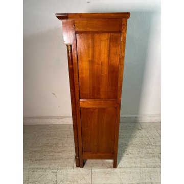 ANTICO SECRETAIRE IMPERO LEGNO NOCE epoca 900 CASSETTIERA RIBALTA segreto ottone