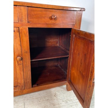 ANTICA CREDENZA NOCE CILIEGIO epoca '900 LEGNO 2 CASSETTI MOBILE COMO ANTA