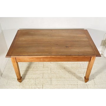 ANTICO TAVOLO PRANZO PRIMI 900 RETTANGOLARE LEGNO 2 CASSETTI OLD TABLE