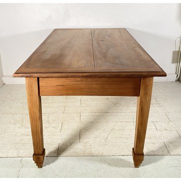 ANTICO TAVOLO PRANZO PRIMI 900 RETTANGOLARE LEGNO 2 CASSETTI OLD TABLE