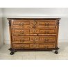 ANTICO COMÒ CANTERANO INTARSIATO LEGNO NOCE 4 CASSETTI 700 PIEMONTESE CASSETTONE