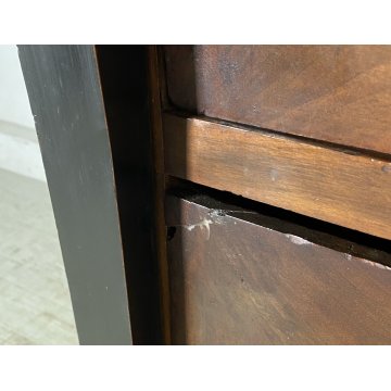 ANTICO COMODINO IMPERO 1800 LEGNO NOCE MASSELLO CAMERA LETTO SALOTTO CREDENZA