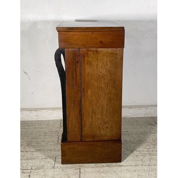 ANTICO COMODINO IMPERO 1800 LEGNO NOCE MASSELLO CAMERA LETTO SALOTTO CREDENZA