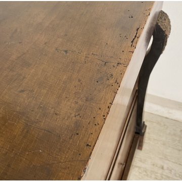 ANTICO COMODINO IMPERO 1800 LEGNO NOCE MASSELLO CAMERA LETTO SALOTTO CREDENZA