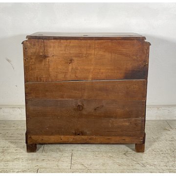 ANTICA LEGNAIA PICCOLA CASSAPANCA PORTA LEGNA PANCA BAULE EPOCA 1800 RUSTICA OLD