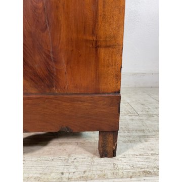 ANTICA COPPIA COMODINO CAPPUCCINO LEGNO NOCE epoca 800 CASSETTO ANTA RIPIANO