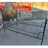 ANTICO LETTO 1 piazza ½  FERRO BATTUTO DIPINTO epoca 800 baionetta OLD IRON BED
