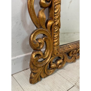 ANTICA SPECCHIERA BAROCCA DORATA CORNICE epoca 1800 LEGNO SPECCHIO MURO OLD