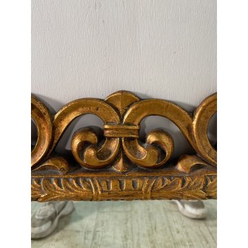 ANTICA SPECCHIERA BAROCCA DORATA CORNICE epoca 1800 LEGNO SPECCHIO MURO OLD