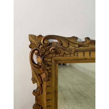 ANTICA SPECCHIERA LIBERTY DORATA CORNICE epoca 900 LEGNO SPECCHIO MURO OLD