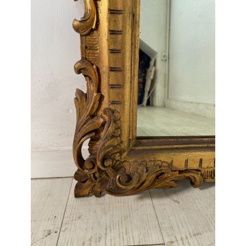 ANTICA SPECCHIERA LIBERTY DORATA CORNICE epoca 900 LEGNO SPECCHIO MURO OLD