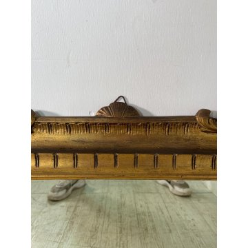 ANTICA SPECCHIERA LIBERTY DORATA CORNICE epoca 900 LEGNO SPECCHIO MURO OLD