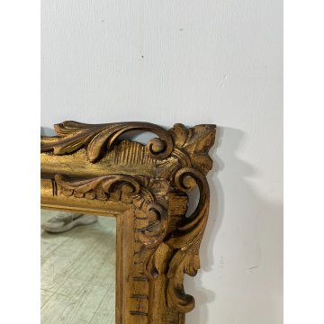 ANTICA SPECCHIERA LIBERTY DORATA CORNICE epoca 900 LEGNO SPECCHIO MURO OLD