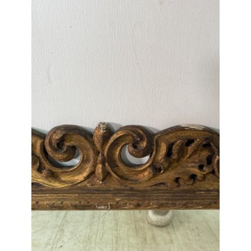 ANTICA SPECCHIERA BAROCCA CORNICE DORATA epoca 1800 LEGNO SPECCHIO MURO OLD