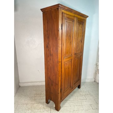 ANTICO ARMADIO DOPPIA ANTA PIEMONTESE LEGNO ABETE EPOCA '800 APPENDINO