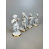 PORCELLANA Capodimonte 4 FIGURE 15 cm/h PUTTI musicanti CHERUBINI AMORINI '900