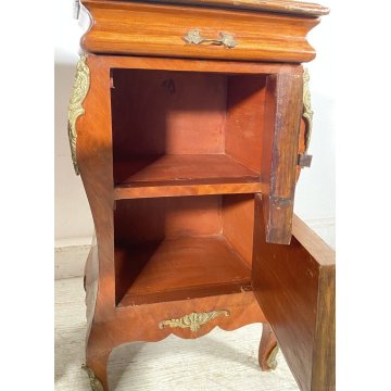 ANTICA COPPIA COMODINO Stile Luigi XV LEGNO LIBRERIA COMODINI Regency PRIMI 1900