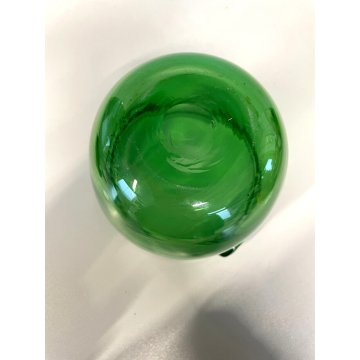 SECCHIELLO GHIACCIO VINTAGE ICE BUCKET VASO VETRO SOFFIATO VERDE Empoli MCM ø 14