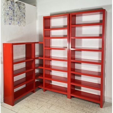 LIBRERIA DESIGN Artemide Ernesto Gismondi ANNI 70 "DODONA 300" ABS ROSSO VINTAGE