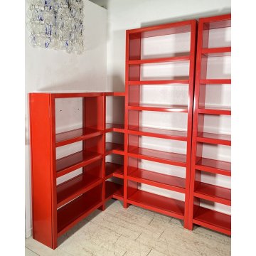 LIBRERIA DESIGN Artemide Ernesto Gismondi ANNI 70 "DODONA 300" ABS ROSSO VINTAGE