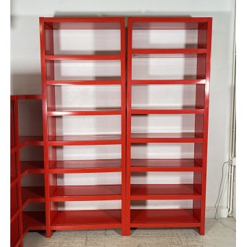 LIBRERIA DESIGN Artemide Ernesto Gismondi ANNI 70 "DODONA 300" ABS ROSSO VINTAGE