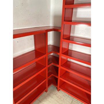 LIBRERIA DESIGN Artemide Ernesto Gismondi ANNI 70 "DODONA 300" ABS ROSSO VINTAGE