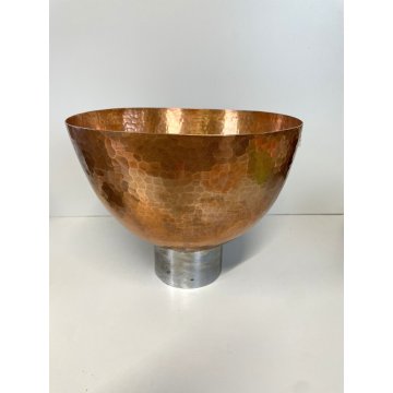 BOWL CENTROTAVOLA Angelo Molignoni FAENZA RAME MARTELLATO METALLO ART DECO' '30